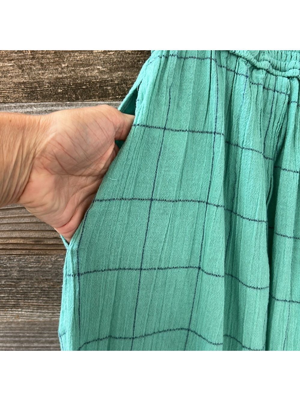 NWOT Free People Lunar Cove Wide Leg Pants in Blue Combo Size XS - Picture 9 of 12